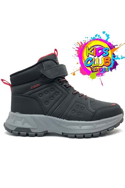 Kids Club Shoes Cool Harvey Unisex Παιδικές Μπότες - Ορθοπεδική Αντιολισθητική Σόλα, ΜΑΥΡΗ