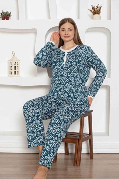 İpek Women's Long Sleeve Plus Size Pajama Set