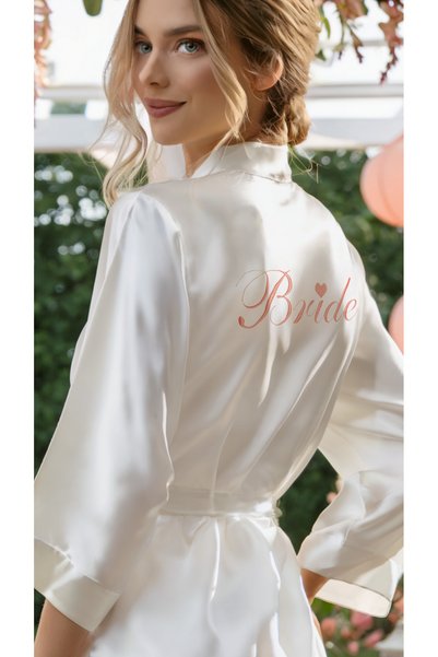 Valeria Anton Bride Dressing Gown Heart Embroidered Bridal Dressing Gown