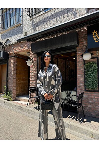 NEW STATION Set cămașă și pantaloni cu imprimeu New Station