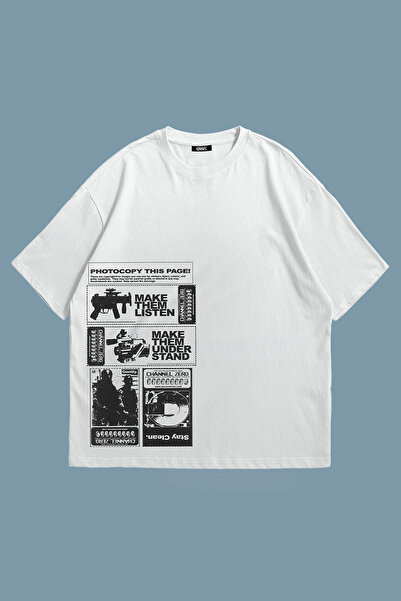 Grove Fashion Keep Clean Printed Unisex Oversize T-Shirt