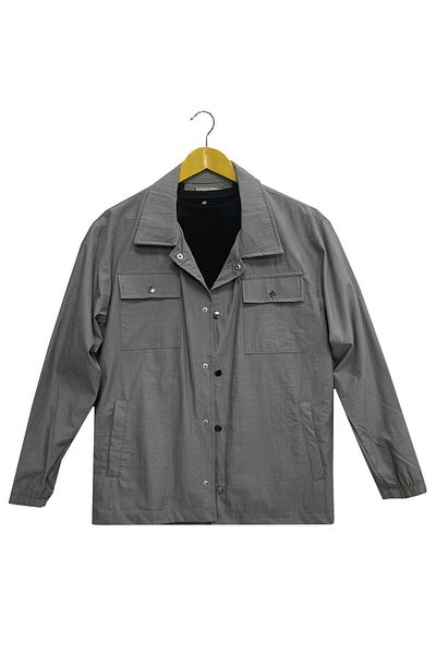 CLASSİCS MEN Ανδρικό μακρυμάνικο μπουφάν με τσέπη Slim Fit Raincoat