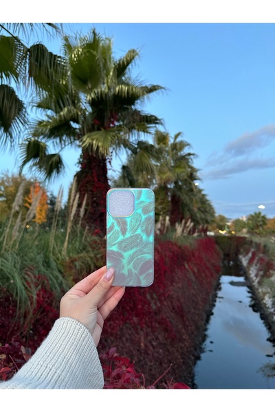 IPHONE 15 PRO MAX TÜY DESENLİ HOLOGRAM KILIF