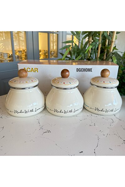 DGCHOME With Love Tombik 6 Parça Kavanoz Seti – 800 ml