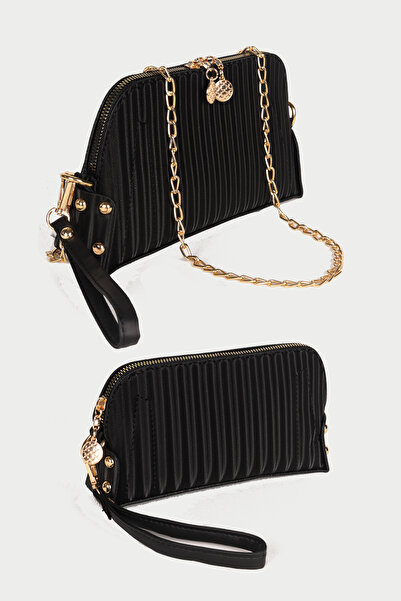 BagMolly Set de genți de mână cu model în dungi negre