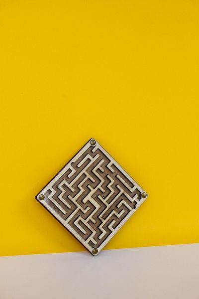 Store Wooden Maze Game - Montessori Educational Natural Wooden Toy - Brain Teaser and Balance Game - No: 2