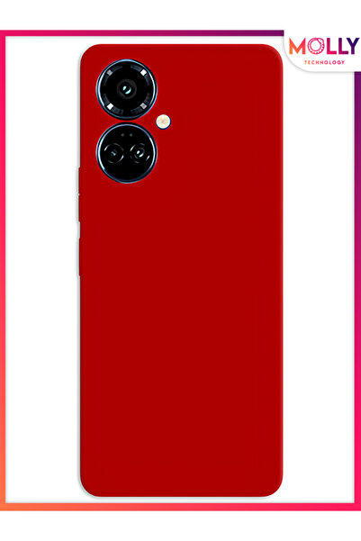 Molly Tecno CAMON 19 PRO İçin Kırmızı Liquid İçi Kadife Silikon Kılıf