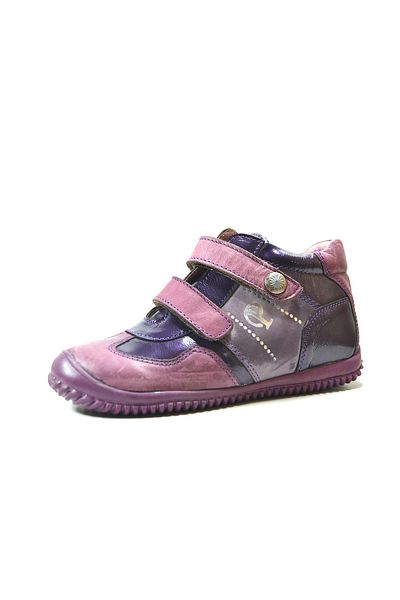 Onlo Ayakkabı Onlo Shoes OB.232 Γνήσιο Δερμάτινο Ροζ & Μωβ Ορθοπεδικές Κοριτσίστικες Μπότες Velcro