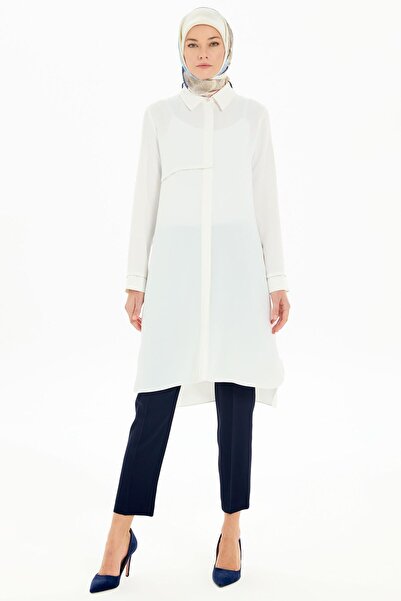 Tuğba Navy Blue Elastic Waist Skinny Trousers