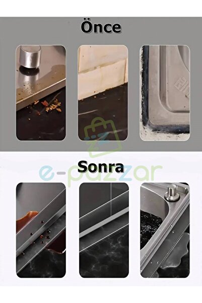 epazzar 3 Mt X 5 Cm Waterproof Ocak Eviye Lavabo Küvet Klozet Derz Arası Şeffaf Nano Su Sızdırmaz Bant