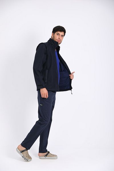Raven Uniform Men's Softshell Sports Coat with Fleece Inside, Waterproof and Windproof Pockets, Outdoor Sleeves