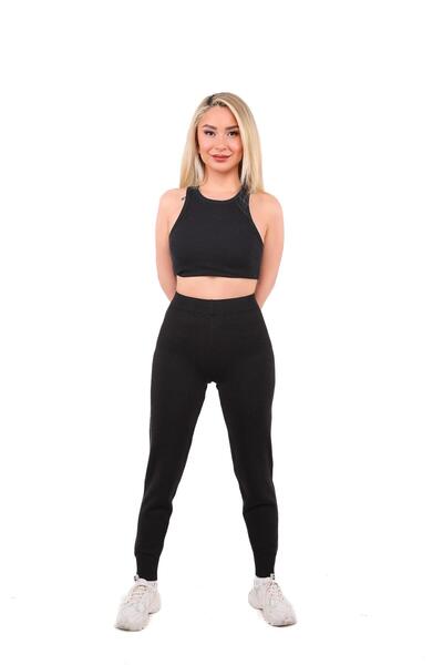 YMA TRİKO Γυναικείο Κλασικό Απλό Βαμβακερό Πλεκτό Καλσόν