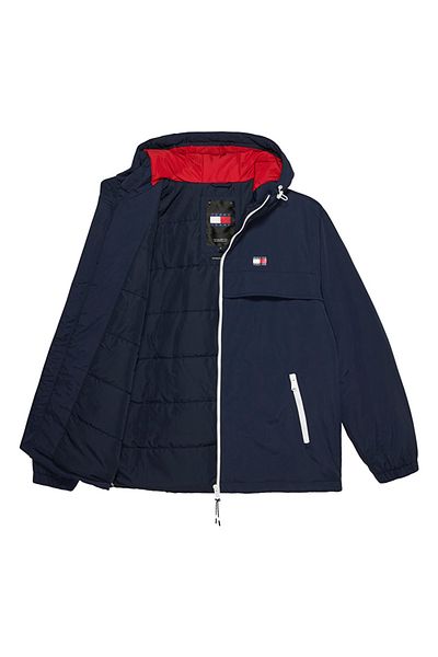 Tommy Jeans Men's Navy Blue Coat Dm0Dm18908C1Gpaddedsolid Size: S