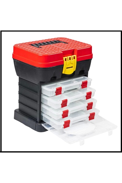 HALL BREATHE 4 Çekmeceli Tabureli Balıkçı Takım Çantası, Pratik ve Şık Saklam...