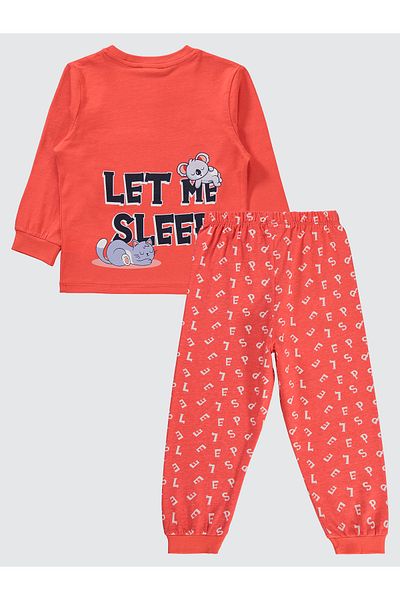 Civil Girls Girls' Pajama Set 2-5 Years Bright Red