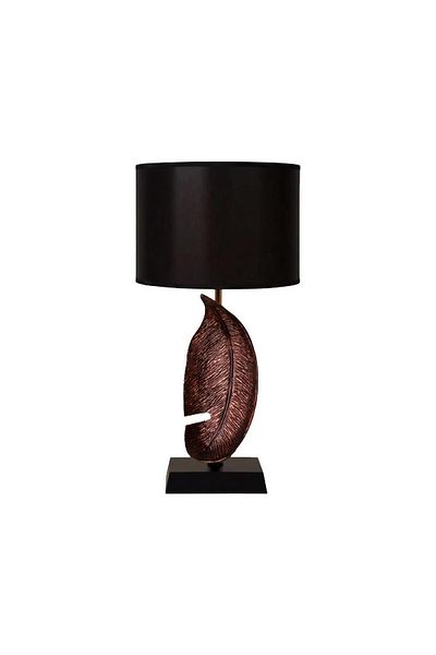 Bahar Aydınlatma Bronze Polyester Lampshade - Leaf Figured