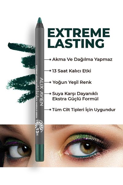 alix avien paris EXTREME LASTING EFFECT EYE PENCIL EMERALD GREEN