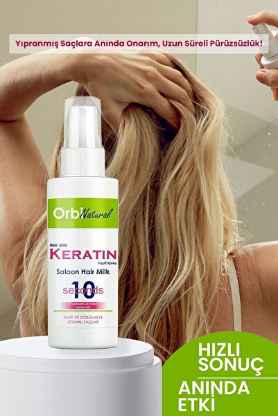 ORBIFRESH Durulanmayan Keratin Bakım Sütü Düzleştirme Dökülme Karşıtı Besleyici Saç Bakım Spreyi 250ml