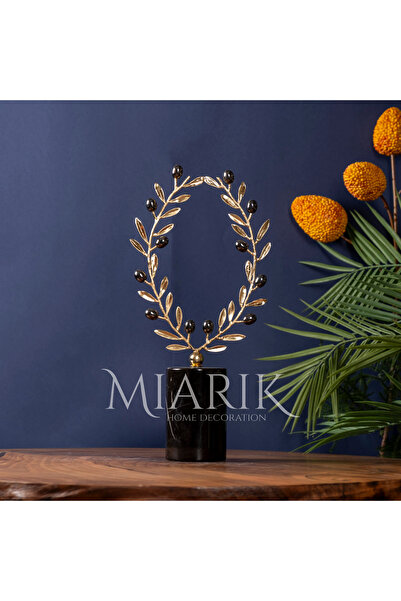 MIARIK DESIGN & DEKORASYON MERMER KAİDELİ ZEYTIN DALI OBJE BİBLO