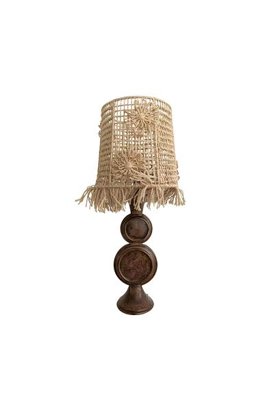 Bahar Aydınlatma Avery Dark Brown Color Wooden Lampshade
