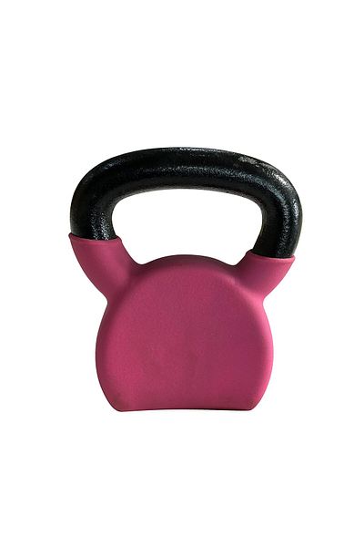 Nivia Ab. Kettlebell 8Kg (17.6LB) | Pink, Iron with Rubber Coat | Fitness Weights