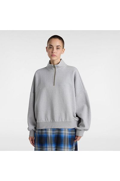 Vans Loose Mock Neck Women's Gray Sweatshirt
