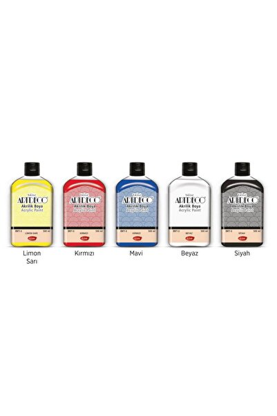 Artdeco Akrilik Boya 500 ml. 5 Renk Set