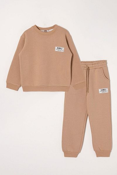 zepkids Σετ φόρμας για αγόρι με λεπτομέρεια Mink Color