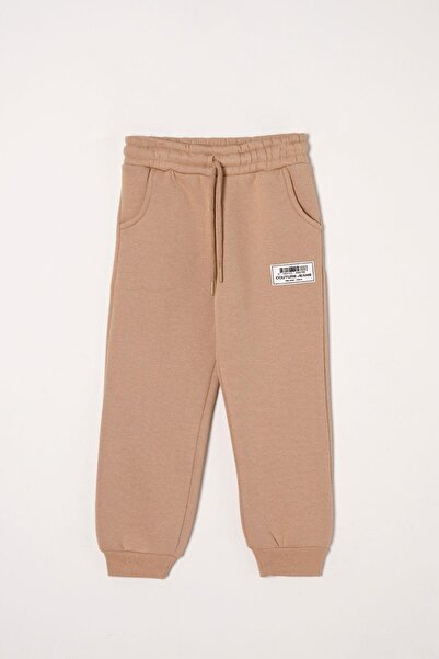 zepkids Crest Detailed Mink Color Boy's Tracksuit Set