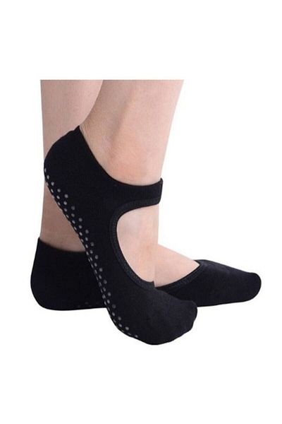 Dore Silicone Short Yoga and Pilates Socks - Open Top, Non-Slip Sole, 1 Pair