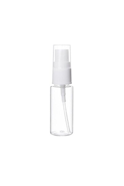 Güvenç Ambalaj 100 Adet - 20ml Plastik Mini Boş Şeffaf Pet Sprey Şişe - Beyaz...
