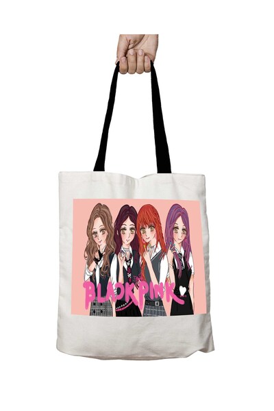 ART HEDİYE Black Pink Blackpink Band Music Washable School Shoulder Bag with ...