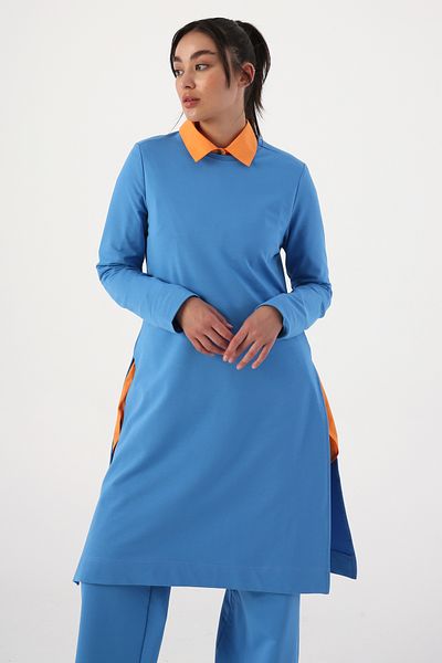 ALLDAY Saks Suit with Slits on the Sides and Trousers and Pockets