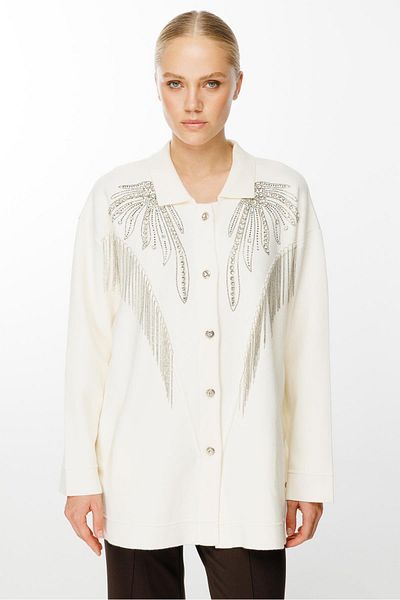 Ghisa Ecru Knitwear Cardigan