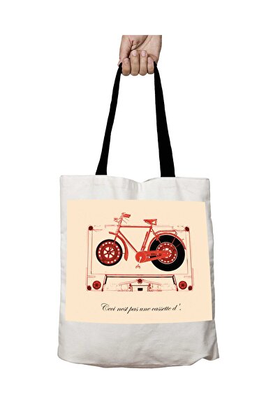 ART HEDİYE Cycling Technical Painting Washable School Shoulder Bag with Black...