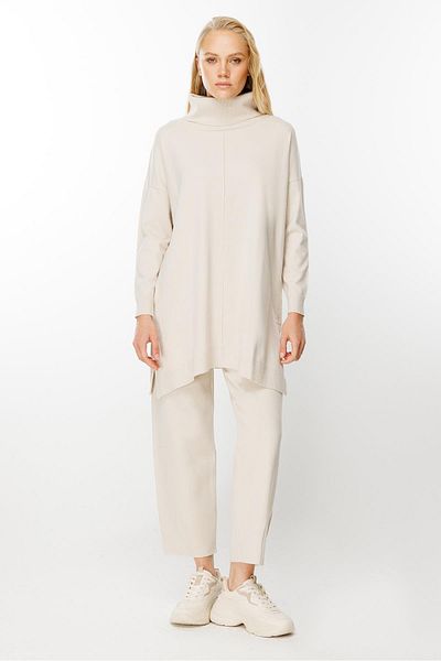 Ghisa Turtleneck Knitwear Set - Stone Color