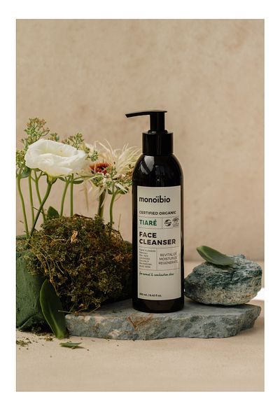 Monoibio Tiare Organic Facial Cleansing Gel for Normal Combination Skin - Suitable for All Skin 250 ml