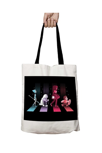 ART HEDİYE حقيبة كتف مدرسية قابلة للغسل من The Beatles Anime بمقبض أسود