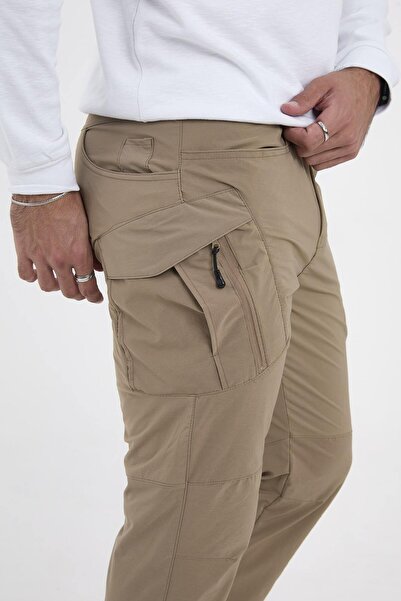 Camp Scoutland Camp522 بنطال تكتيكي صيفي متعدد الجيوب من الليكرا للرجال باللو...