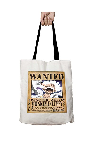 ART HEDİYE Чорна сумка з ручками Wanted Monkey D Luffy b Anime, що можна прат...