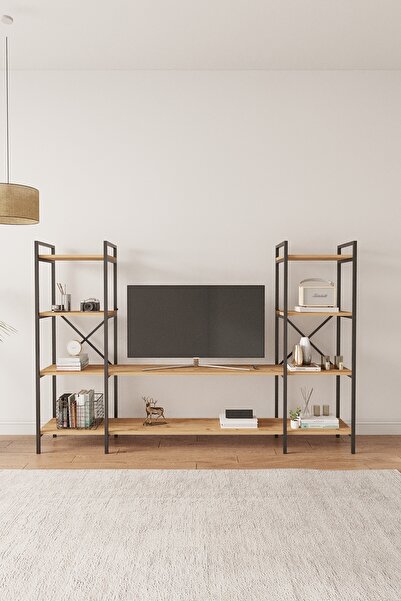 Mobitopya Nilamu Atlantik Çam Tv Ünitesi,kitaplık, Ofis, Ev, Salon, Tv Sehpas...