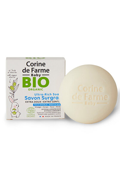 CORINE DE FARME صابونة سي دي إف بيبي بيو العضوية اللطيفة للغاية والغنية للغاي...