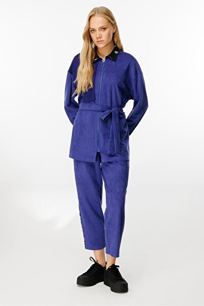 Ghisa Beli Kuşaklı Takım Mor