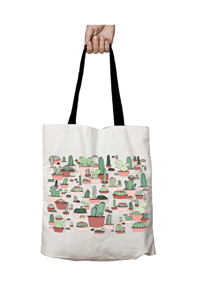 ART HEDİYE Чорна сумка з ручками для кактусів, яку можна прати, шкільна сумка...