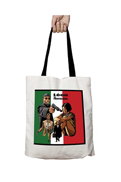 ART HEDİYE Leon the Professional Washable School Shoulder Bag with Black Handles