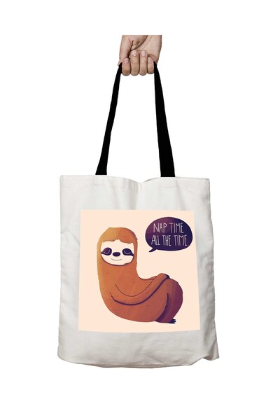 ART HEDİYE Чорна сумка на плече з ручками для ледачих тварин, яку можна прати