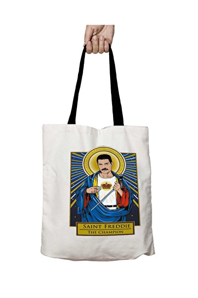 ART HEDİYE Freddie Mercury Fiction Saint Mia Saint Jules Black Washable Shoul...