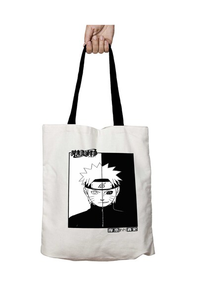 ART HEDİYE حقيبة كتف مدرسية قابلة للغسل من ناروتو كوراما بمقبض أسود