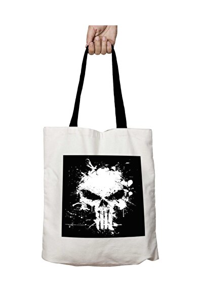 ART HEDİYE Black Handle Punisher Violence Spray Graffiti Washable School Shoulder Bag