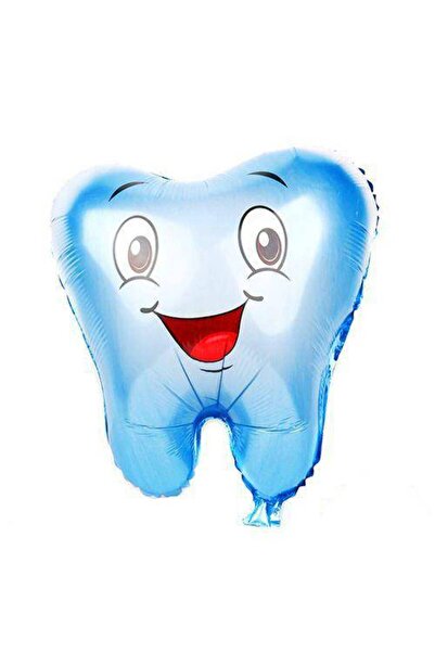 Parti Dükkanım بالون فويل للأسنان أزرق 50x48 سم